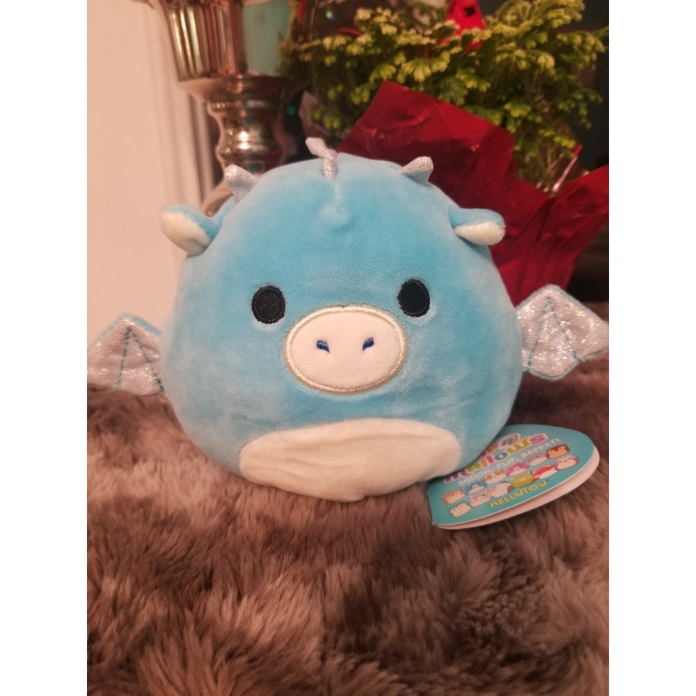 NWT Squishmallow 2020 5" Devin Blue Dragon and Esmerelda Unicorn  Flip A Mallow